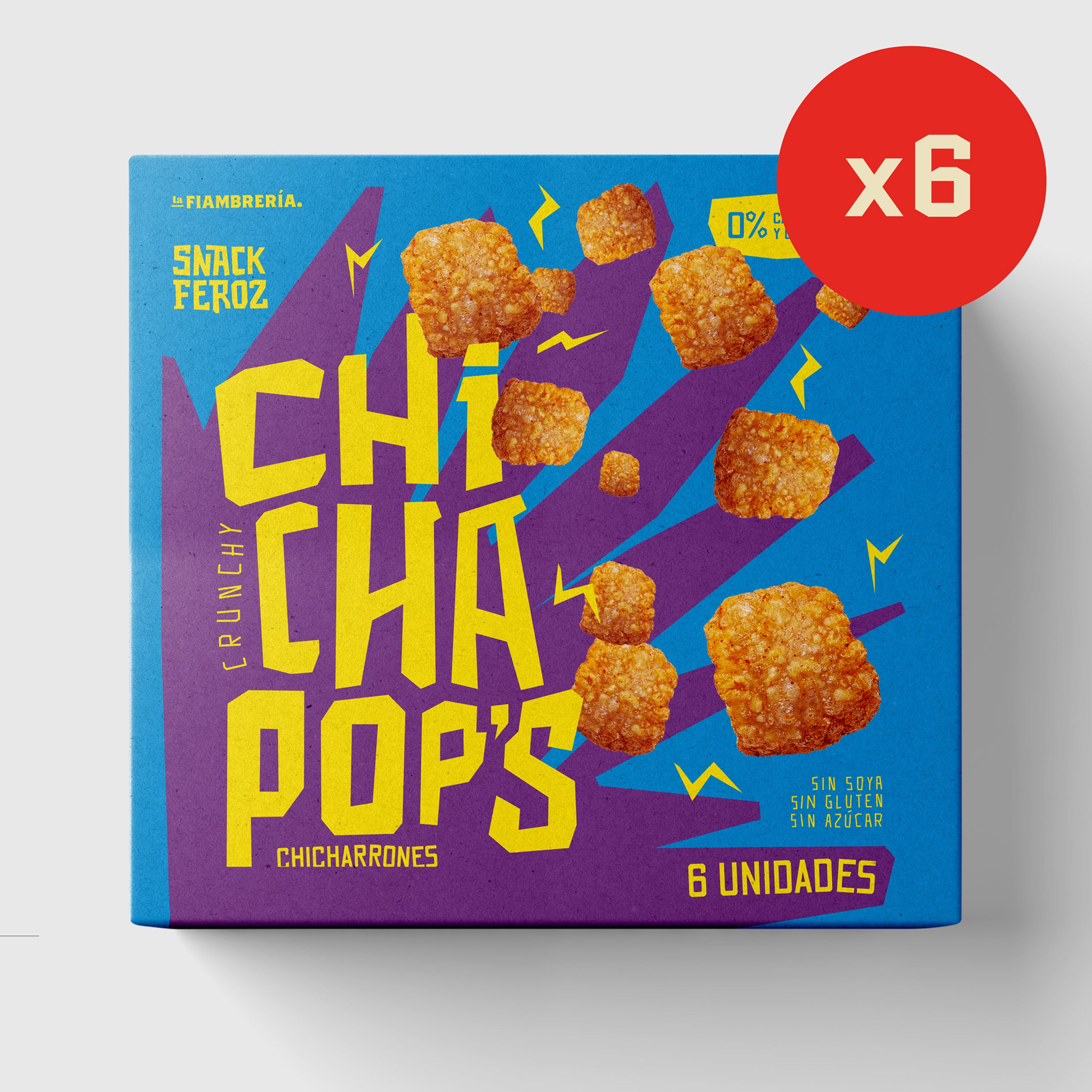 BOX 6 UND - ChichaPop’s - Chicharrones para Microondas