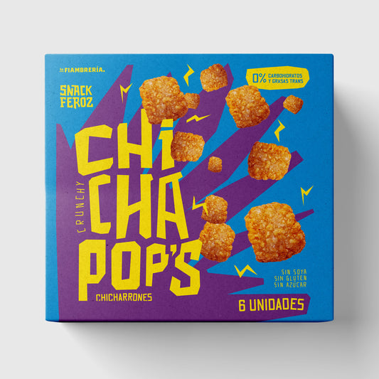 BOX 6 UND - ChichaPop’s - Chicharrones para Microondas