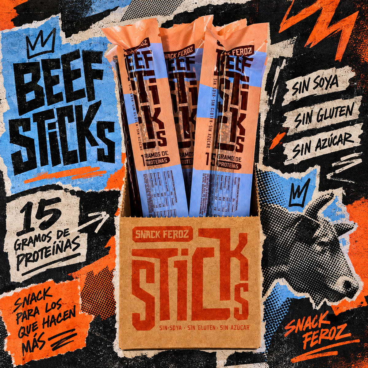 Box Beef Stick 10 ud