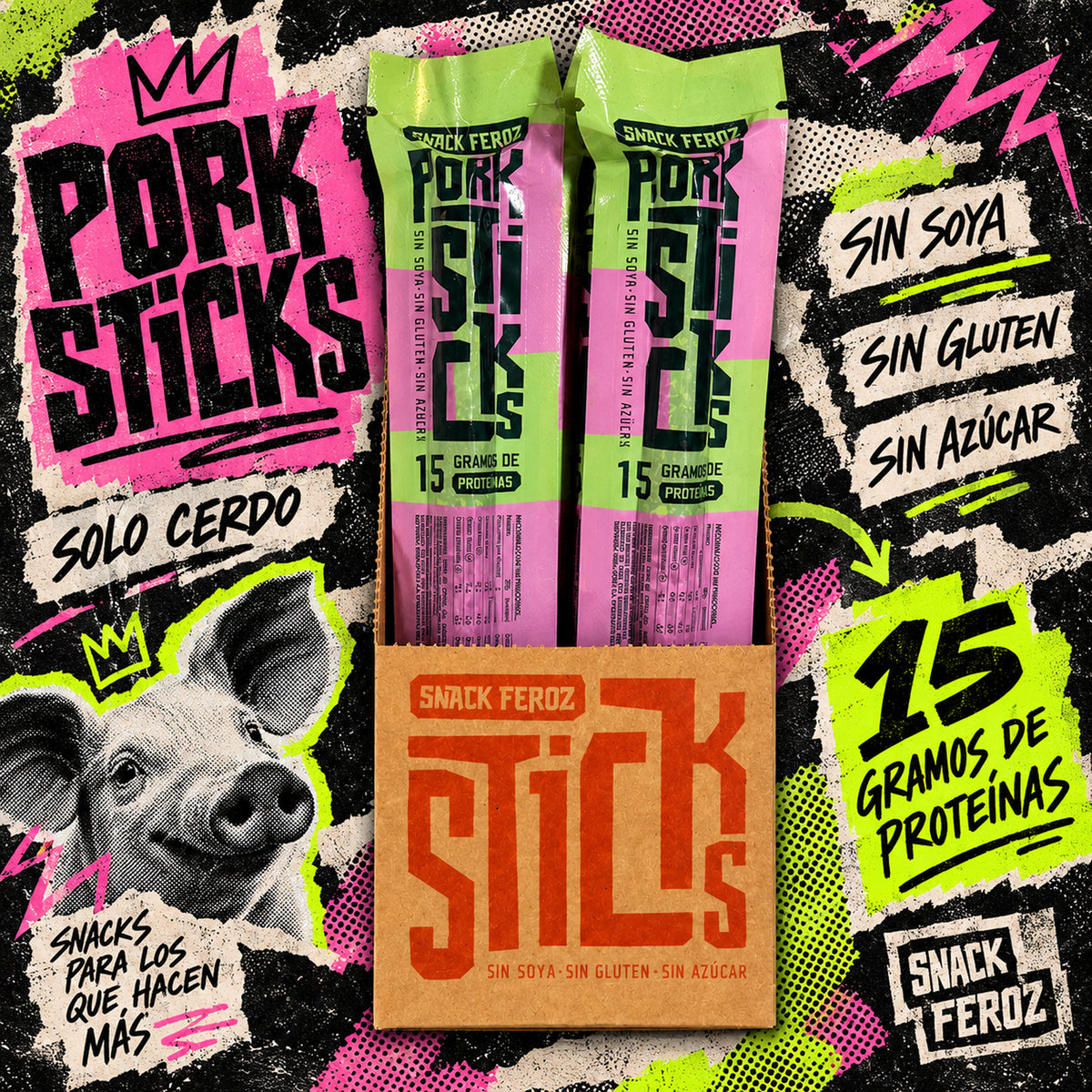 Box Pork Stick 10 ud