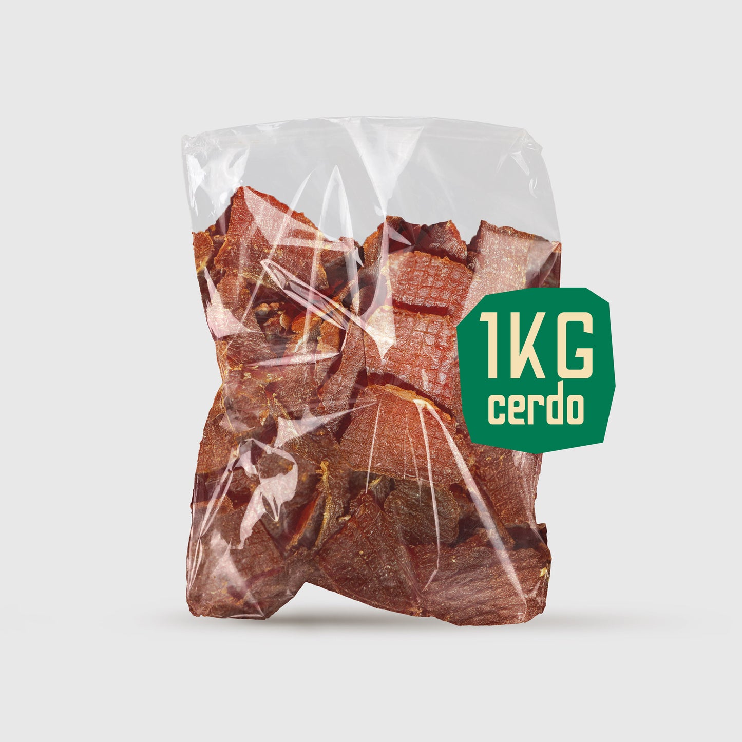 Charqui de cerdo premium Feroz Snack en formato 1 kg sin azúcar