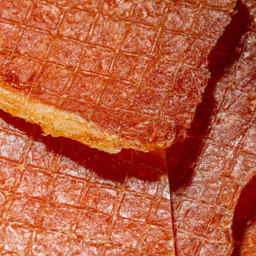 Charqui de cerdo sin azúcar en formato bulk, ideal para stockear