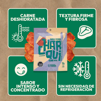 Charqui Feroz Snack listo para comer, snack proteico sin azúcar para saciedad real