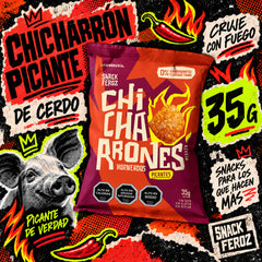 Chicharrón de Cerdo Picante con Merkén · bolsas de 35 g