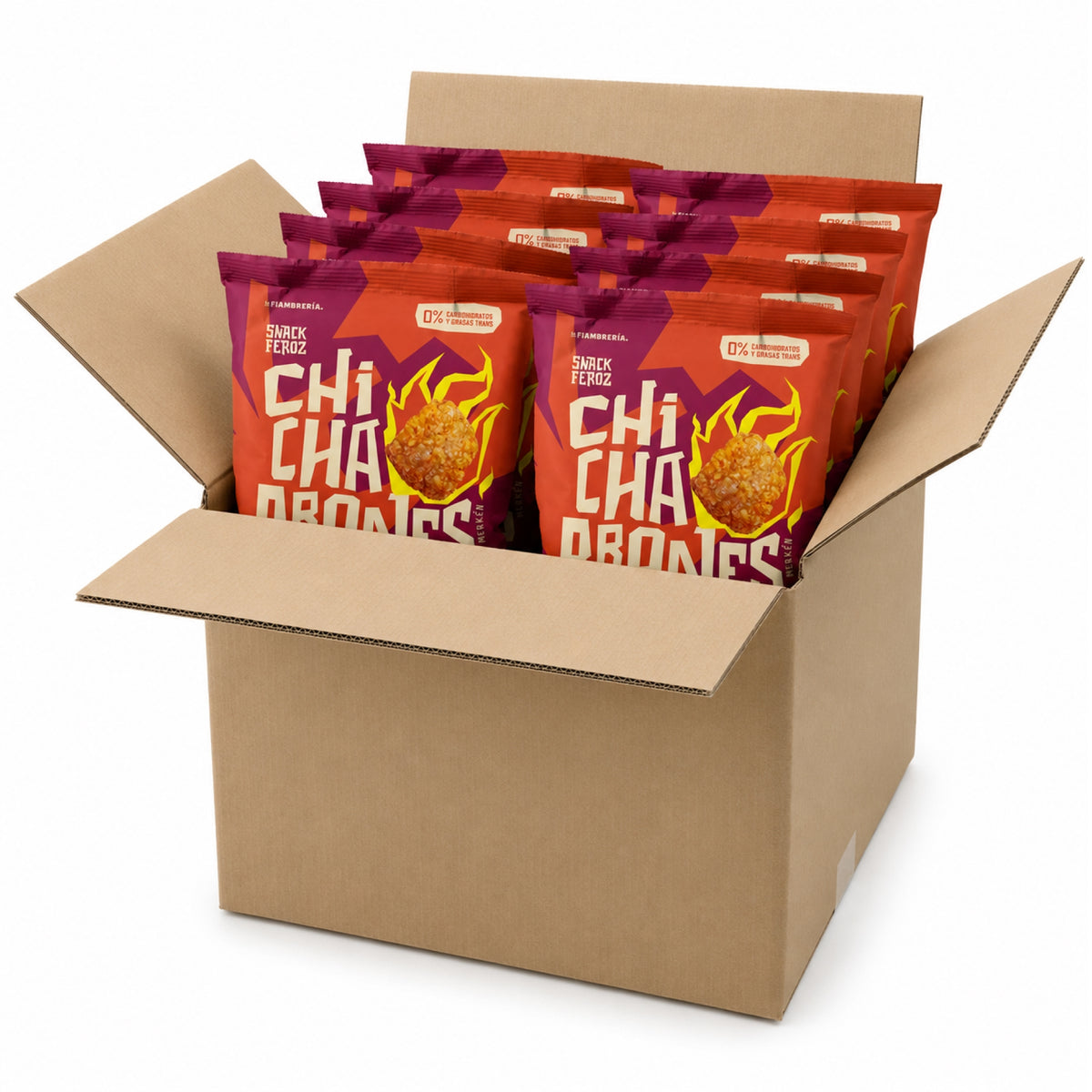 Box Chicharrones de Cerdo Picantes - 10 Unidades