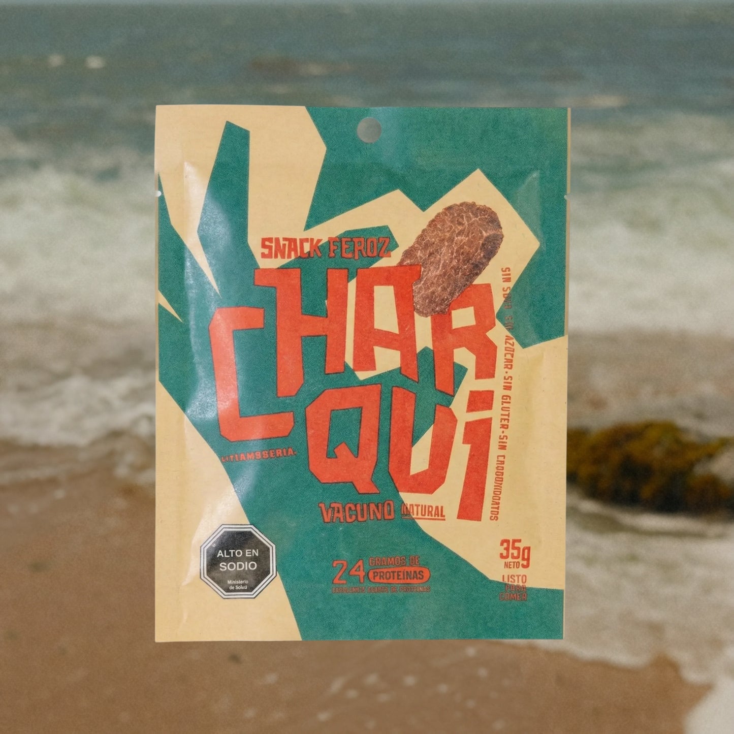 Charqui de vacuno crujiente hecho con pollo ganso, sin azúcar y sin gluten